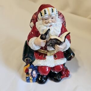 Traditions Porcelain Hinged Keepsake Decorative Box Christmas Santa Claus Gifts